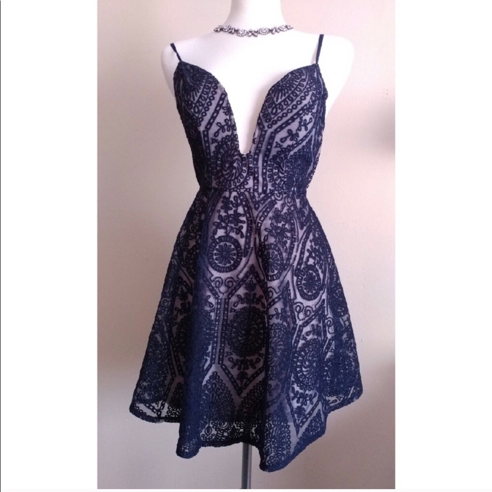 Latiste Navy Cocktail Dress